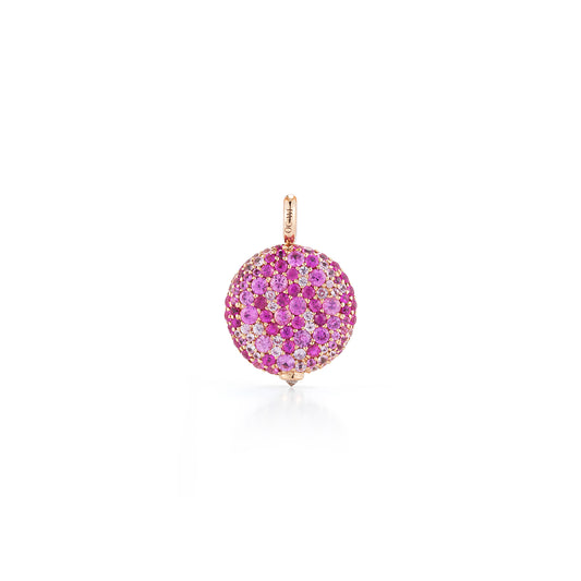 OC X WF 18K MEDIUM PINK SAPPHIRE PEBBLE LOCKET
