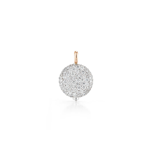OC X WF 18K MEDIUM WHITE DIAMOND PEBBLE LOCKET