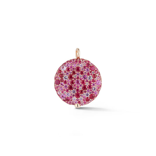 OC X WF 18K LARGE PINK SAPPHIRE PEBBLE LOCKET
