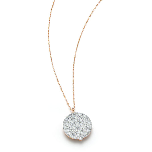 OC X WF 18K LARGE DIAMOND PEBBLE LOCKET