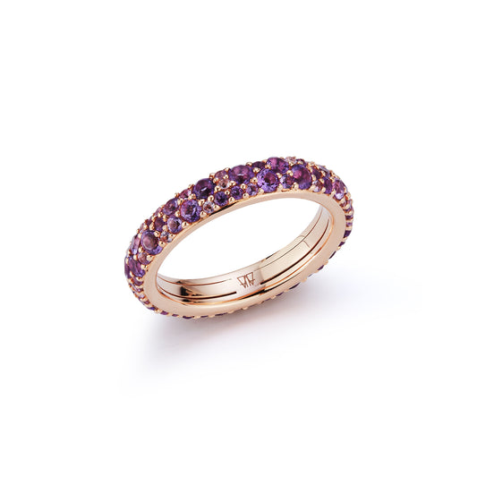 OC X WF 18K GOLD AND PURPLE AMETHYST BAND RING