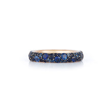 OC X WF 18K GOLD AND BLUE SAPPHIRE BAND RING