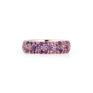 OC X WF 18K GOLD AND PURPLE AMETHYST BAND RING