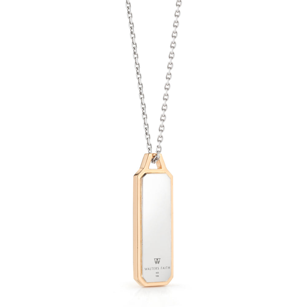 CARRINGTON TWO TONE ID TABLET NECKLACE