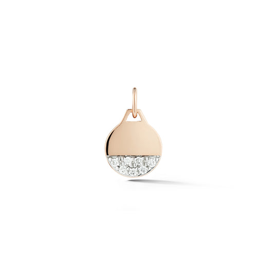 DORA 18K DIAMOND MINI ROUND DISC CHARM