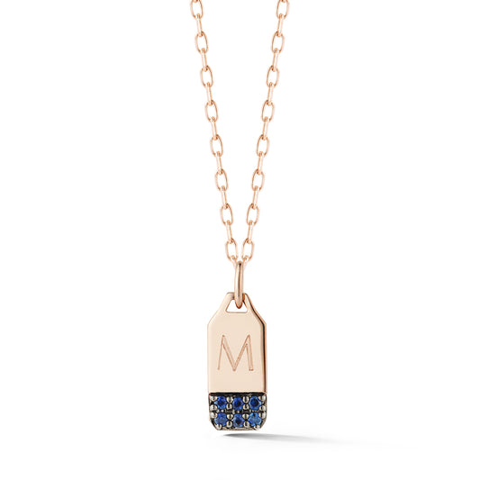 DORA 18K MINI BLUE SAPPHIRE TABLET CHARM