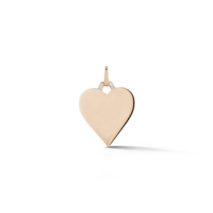 18K GOLD AND DIAMOND HEART CHARM NECKLACE
