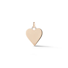 18K GOLD AND ALL DIAMOND HEART CHARM NECKLACE