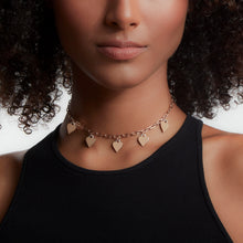 DORA 18K ROSE GOLD MULTI HEART CHARM NECKLACE
