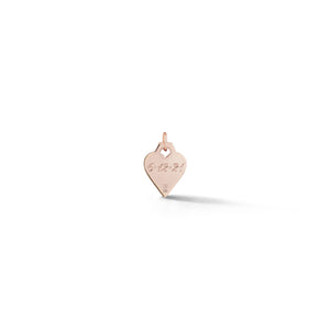 DORA 18K ROSE GOLD AND 1/3 PINK SAPPHIRE BOTTOM MINI HEART CHARM