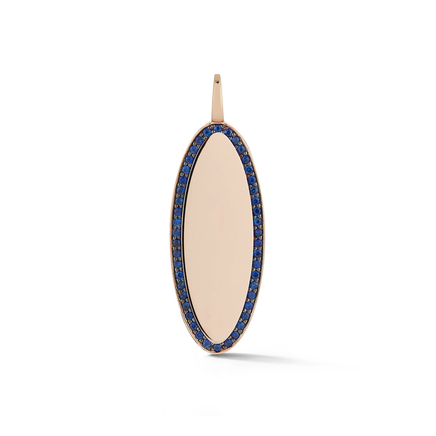 LYTTON 18K SAPPHIRE EDGE OVAL CHARM