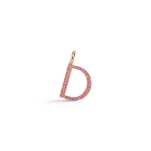 WOOLF 18K ROSE GOLD AND SAPPHIRE INITIAL AND NUMBER CHARMS