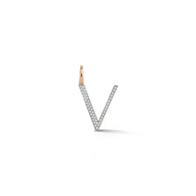 WOOLF 18K ROSE GOLD TWO SIDED DIAMOND AND SAPPHIRE INITIAL AND NUMBER CHARMS