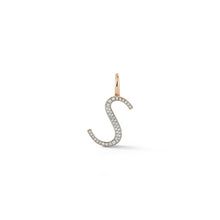 WOOLF 18K ROSE GOLD TWO SIDED DIAMOND AND SAPPHIRE INITIAL AND NUMBER CHARMS