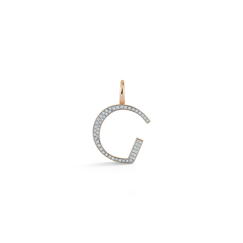 WOOLF 18K GOLD TWO SIDED DIAMOND AND SAPPHIRE INITIAL AND NUMBER CHARMS