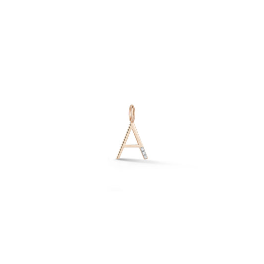 DORA 18K GOLD AND DIAMOND MINI INITIAL AND NUMBER CHARMS