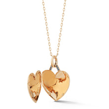DORA 18K GOLD AND DIAMOND ENGRAVABLE HEART LOCKET
