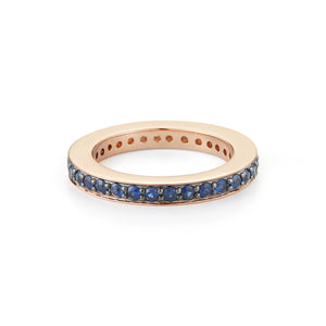 GRANT 18K 3MM SAPPHIRE BAND RING