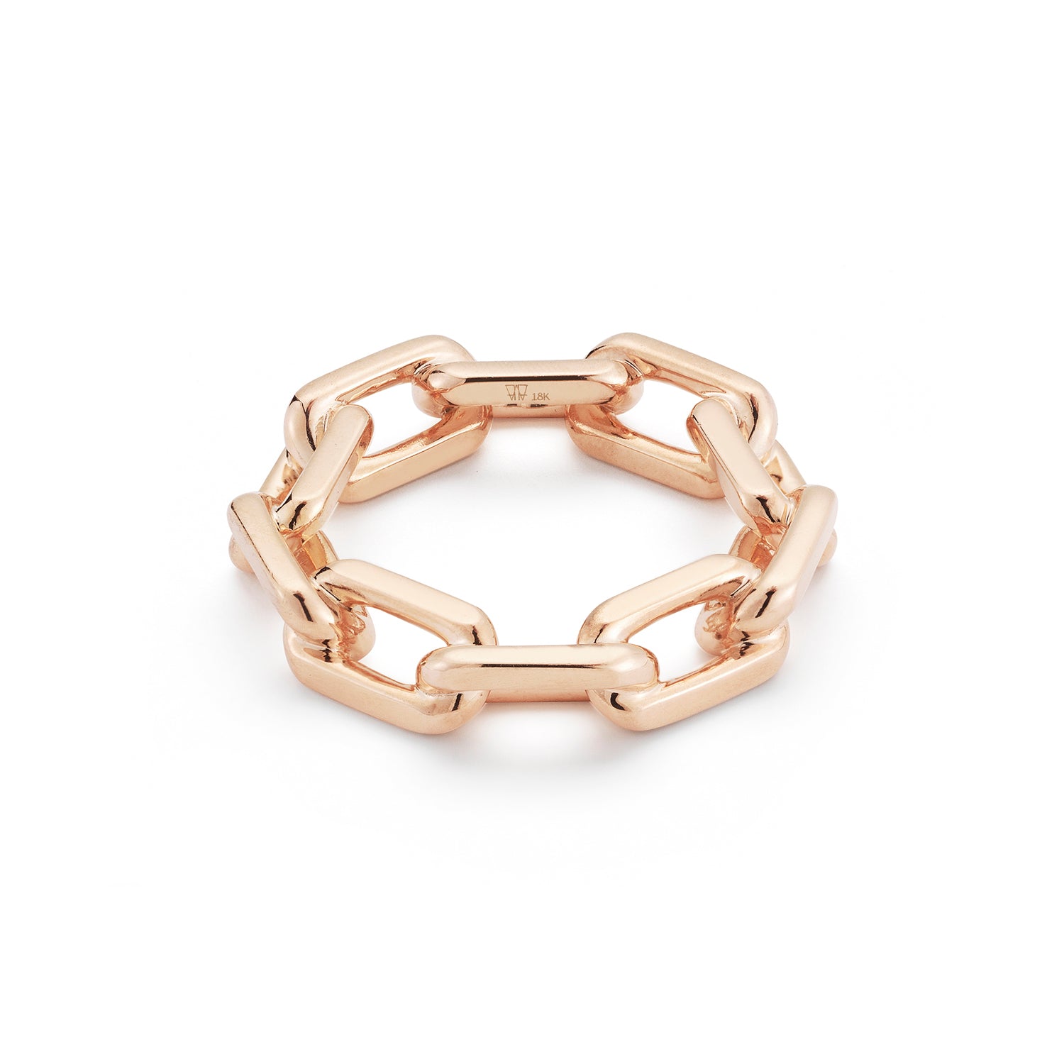 SAXON 18K ROSE GOLD LARGE CHAIN LINK RING – Walters Faith
