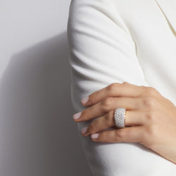 18K Rose & White Gold Polish Diamond Ring For Women - 235-DR1133