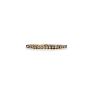 WF CLASSIC 18K GOLD AND CHAMPAGNE DIAMOND ETERNITY BAND RING