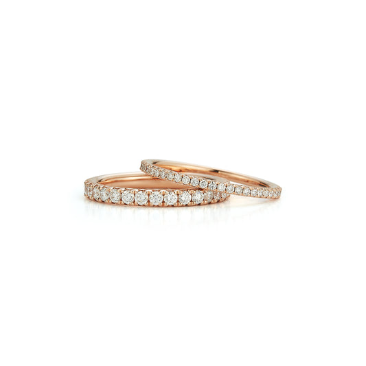 WF CLASSIC 18K GOLD AND DIAMOND ETERNITY BAND RING