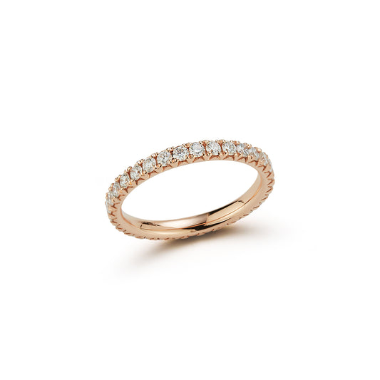WF CLASSIC 18K GOLD AND DIAMOND ETERNITY BAND RING
